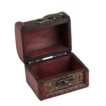 Vintage Dizajn Osobné Šperky Obaly & Display Box Náhrdelník Náramok, Prstene Organizátor Drevené Skladovanie Prípade Darčekovej Krabičke