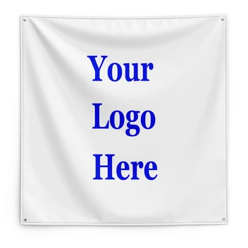 Vlastné Námestie Vlajka Obojstranná Tlač Spoločnosti Propagácia, Reklama Domáce Dekorácie 100D Polyester Banner Gobelín
