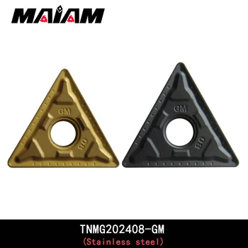 Vysoká kvalita TNMG220408 GM Vonkajších Trojuholníka karbidu CNC Vložiť(čepeľ) Pre frézovanie Ocele, nerezovej ocele