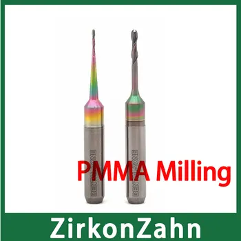 ZirkonZahn M1 PMMA Frézovanie Bur Žiadne Lepkavé Dlho Služba Dostupná Veľkosť 1.0 mm, 2,0 mm