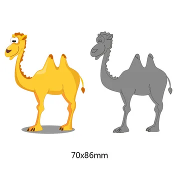 Zviera Camel Rezanie Kovov Zomrie pre DIY Scrapbooking Razba Papier Remeselné Tvorivé Zvierat Šablóny Pečiatok a Zomrie Nové 70*86mm
