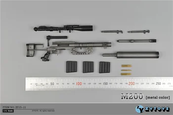 ZYTOYS 1/6. M200 Hračky Model Sniper ZY15-11 Čierna Železa Farba Zbraň Model Pre Bábiku Vojak Zber