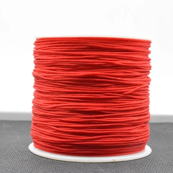 Červená 1 Rolka 0.8 M Čínsky Uzol Macrame String Drôt, Kábel Závit pre DIY Náhrdelník Náramok Pletená String B001