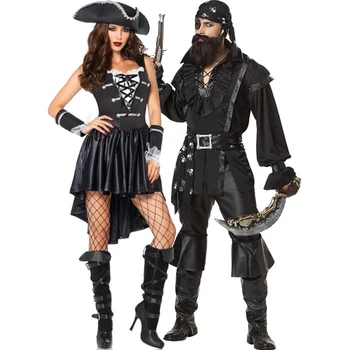 Ženy Sexy Kostým Pirát pre Dospelých Mužov Piráti z Kostým Halloween Hry Úlohu Piráta Cosplay Maškarný Party Šaty