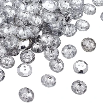 100ks 2-Jamkové Akryl Crystal Clear Drahokamu Šitie, Zapínanie na Gombíky, Šperky Scrapbooking Ploché Kolo