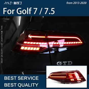 Auto Svetlá Na Golf 7 Roky 2013-2017 Golf 7.5 2018-2021 LED Auto zadné svetlá, Upgrade Golf 7.5 Dizajn Úvodnej Animácie Príslušenstvo Súprava
