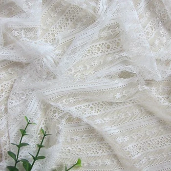 Biele Malé čerstvé opony prúžok čipky materiál Nylon soft čipky textílie odev handričkou svadobné fáze diy materiál