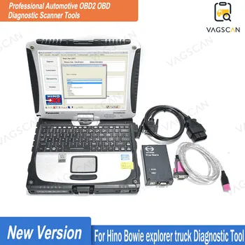 CF19 Notebook Truck Bager diagnostický scanner pre Hino Bowie diagnostické explorer diagnostický nástroj