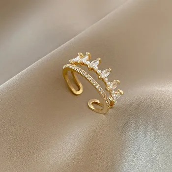 Kórea Nový Crystal Fashion Design Otvoriť Prstene pre Ženy Iny Vietor DIY Mix Koleno Krúžok Žien Luxusné Šperky, Doplnky, Veľkoobchod