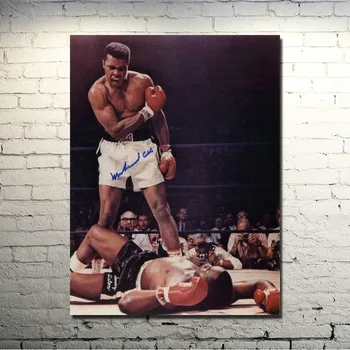 Muhammad Ali-Haj Box, Boxer Šampión Wall Art Plagát, Tlač na plátno Športové Fotografie Pre Spálne Domova