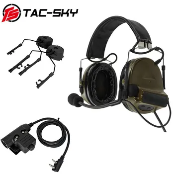 TAC-SKY COMTAC taktické headset comtac ii + u94 ptt taktické ptt u94 + ARC OPS-CORE prilba sledovať adaptér headset držiak FG