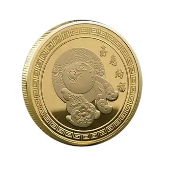 Čínsky Nový Rok Výzvou Mince Zlaté Šťastie Králik Podiel Mince Pre Čínsky Nový Rok 2023 Lunárny Nový Rok Kolektívne Zlaté Mince